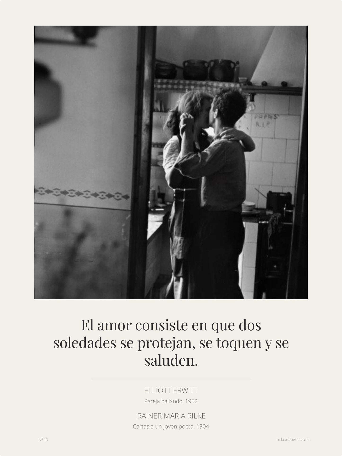Combinación Clásica Nº 19 - Elliott Erwitt × Rainer Maria Rilke - Lámina