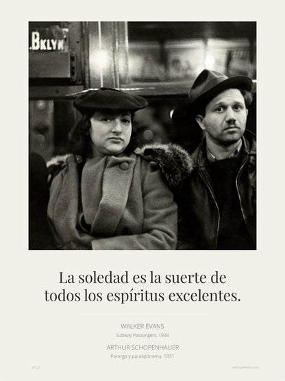 Combinación Clásica Nº 23 - WALKER EVANS × ARTHUR SCHOPENHAUER - Lámina